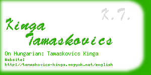 kinga tamaskovics business card
